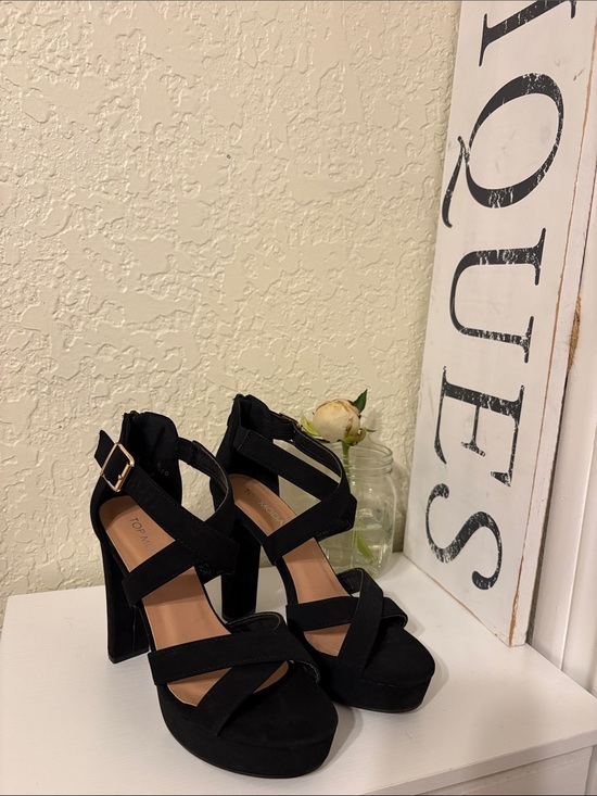 TOP Moda Shoes - TOP Moda Black Strappy Platform Block Heels